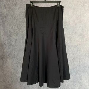 Jarbo Ultra Flare Maxi Skirt Womens Size 10 Black A Line Swing Skirt 100% Cotton